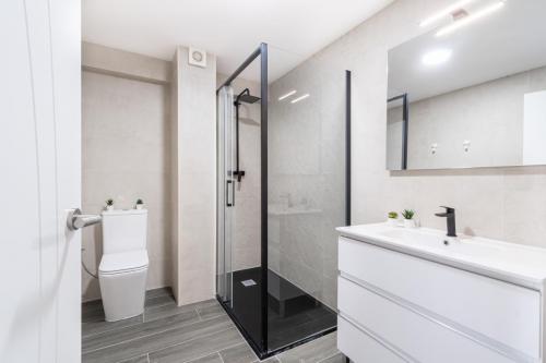 Cuarto de baño en apartamento turístico en Salou